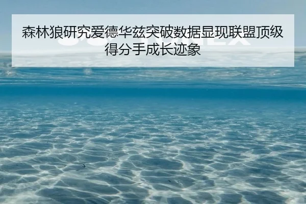 森林狼研究爱德华兹突破数据显现联盟顶级得分手成长迹象